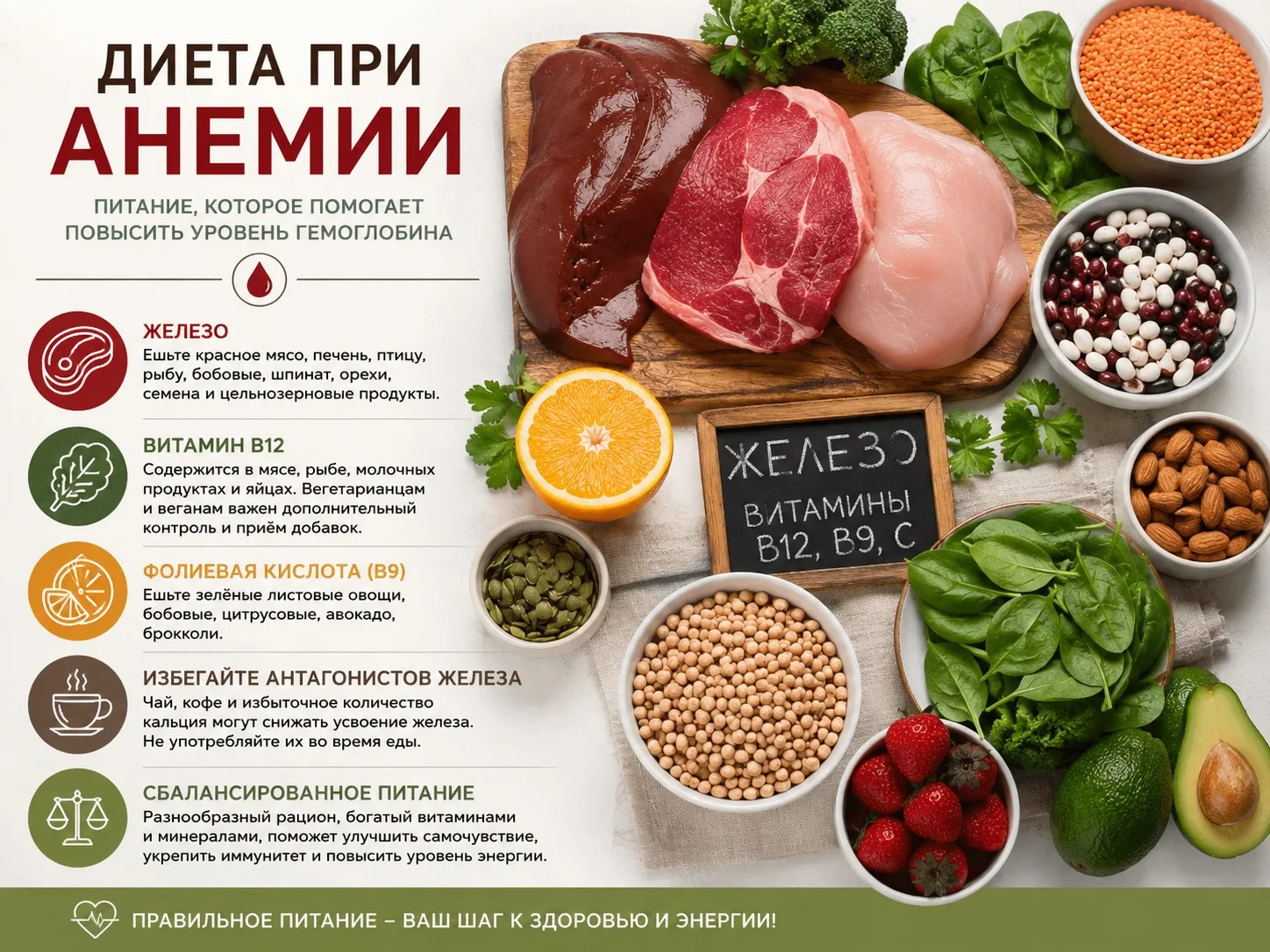Какая диета лечит анемию