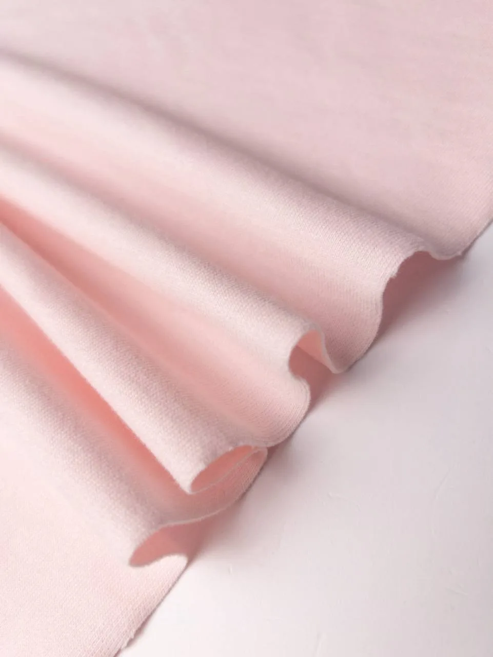 Кулирная гладь peach в оттенке земляника со сливками