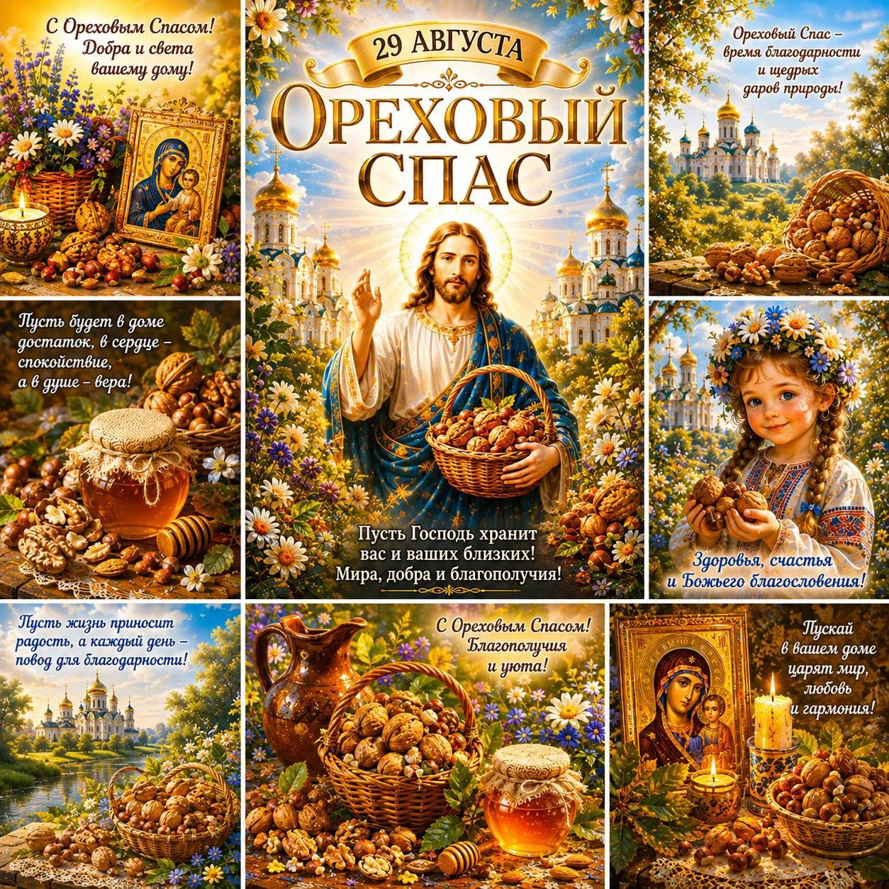 В МАХ появились Красивые открытки ко дню Орехового Спаса🕊️😇