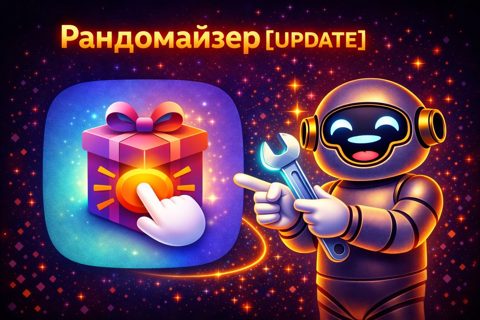 ✅ Рандомайзер — обновление  Добавили новую настройку.  Теперь функцию «реферальные +1 билет» можно о