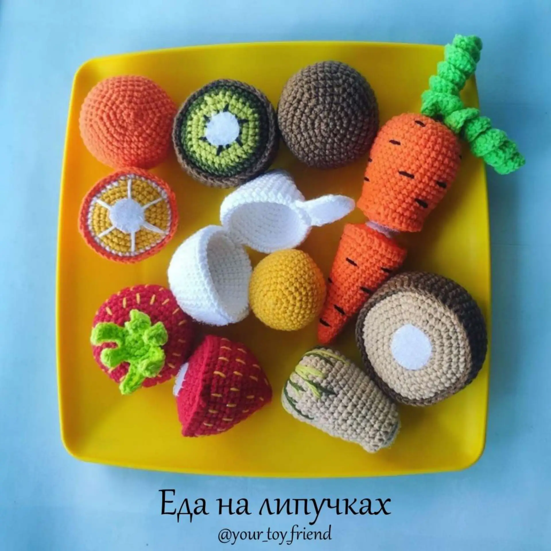 Еда на липучках Автор: your_toy_friend  • Вязание для детей •