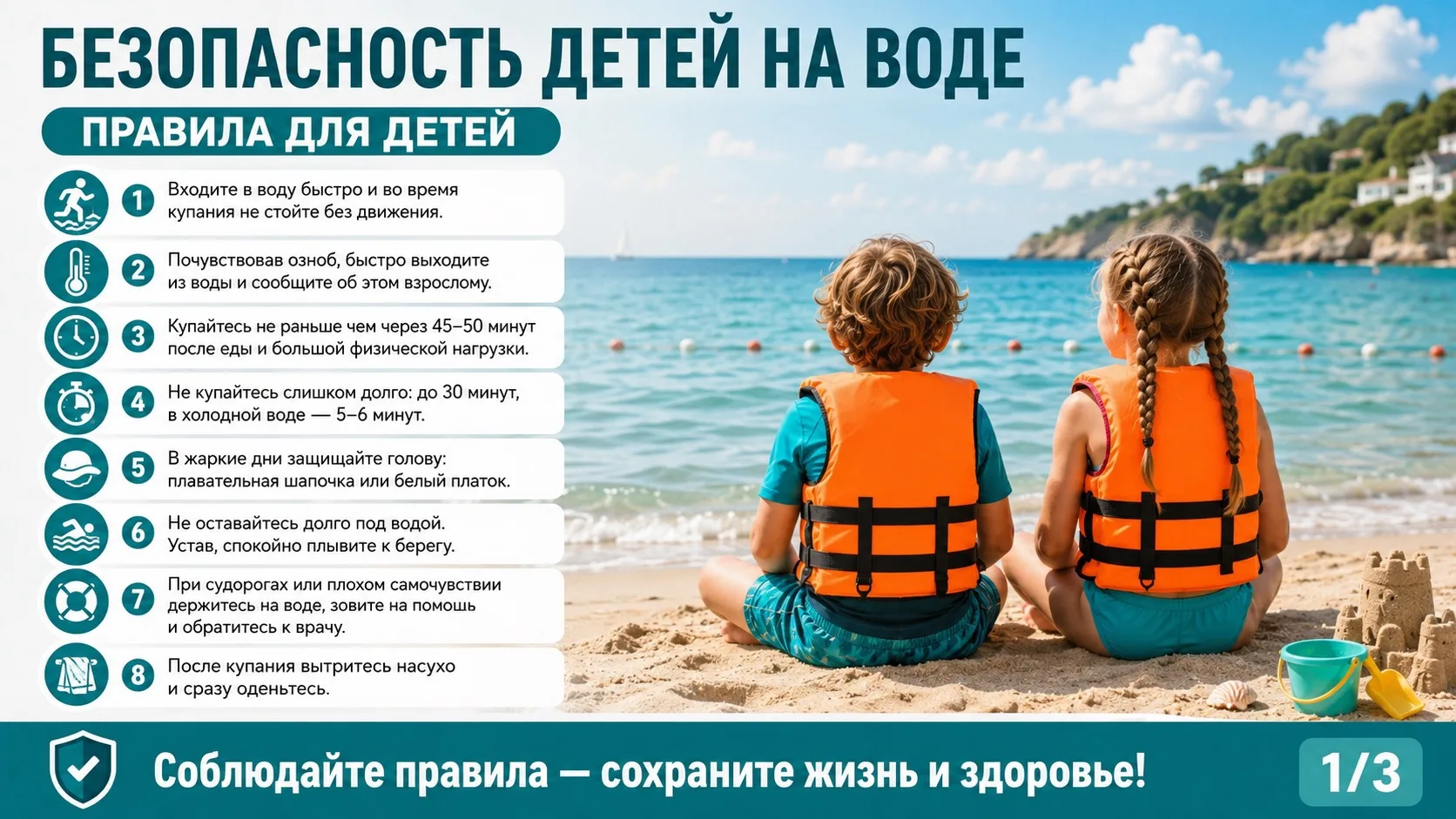 🌊 Безопасность на воде - это прежде всего ответственность взрослых
