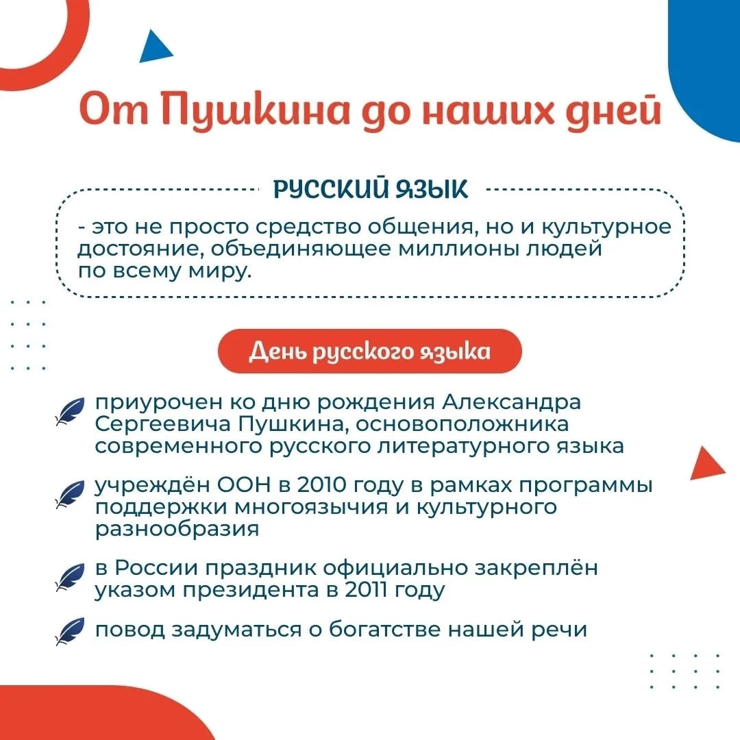 Сегодня, 6 июня отмечается День русского языка📚