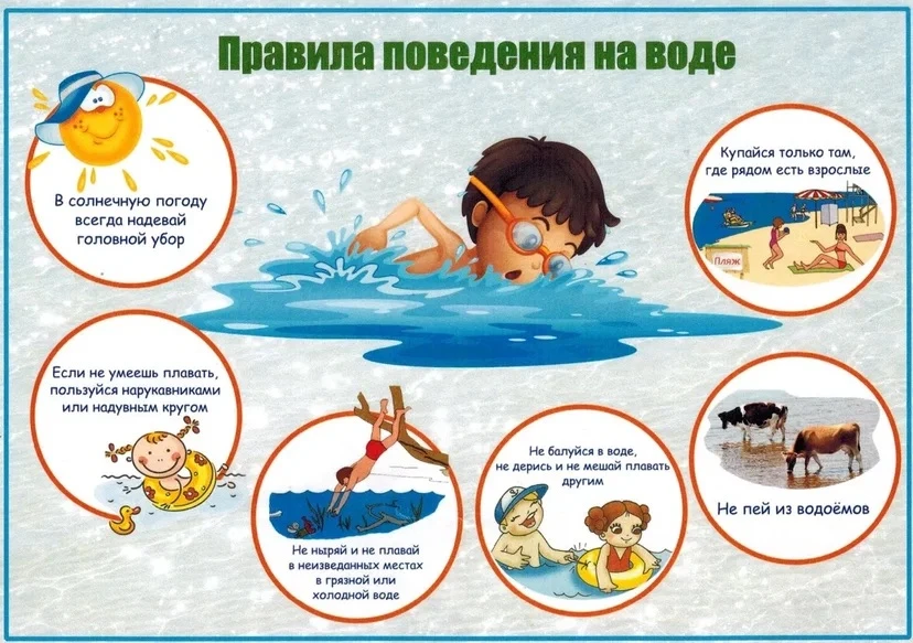 ☀️В преддверии летних каникул напоминаем о правилах поведения на воде! Будьте вниматель...