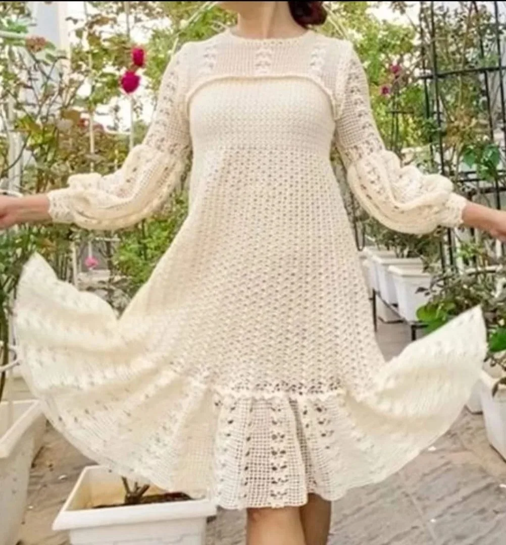 Красивое платье крючком 🦋