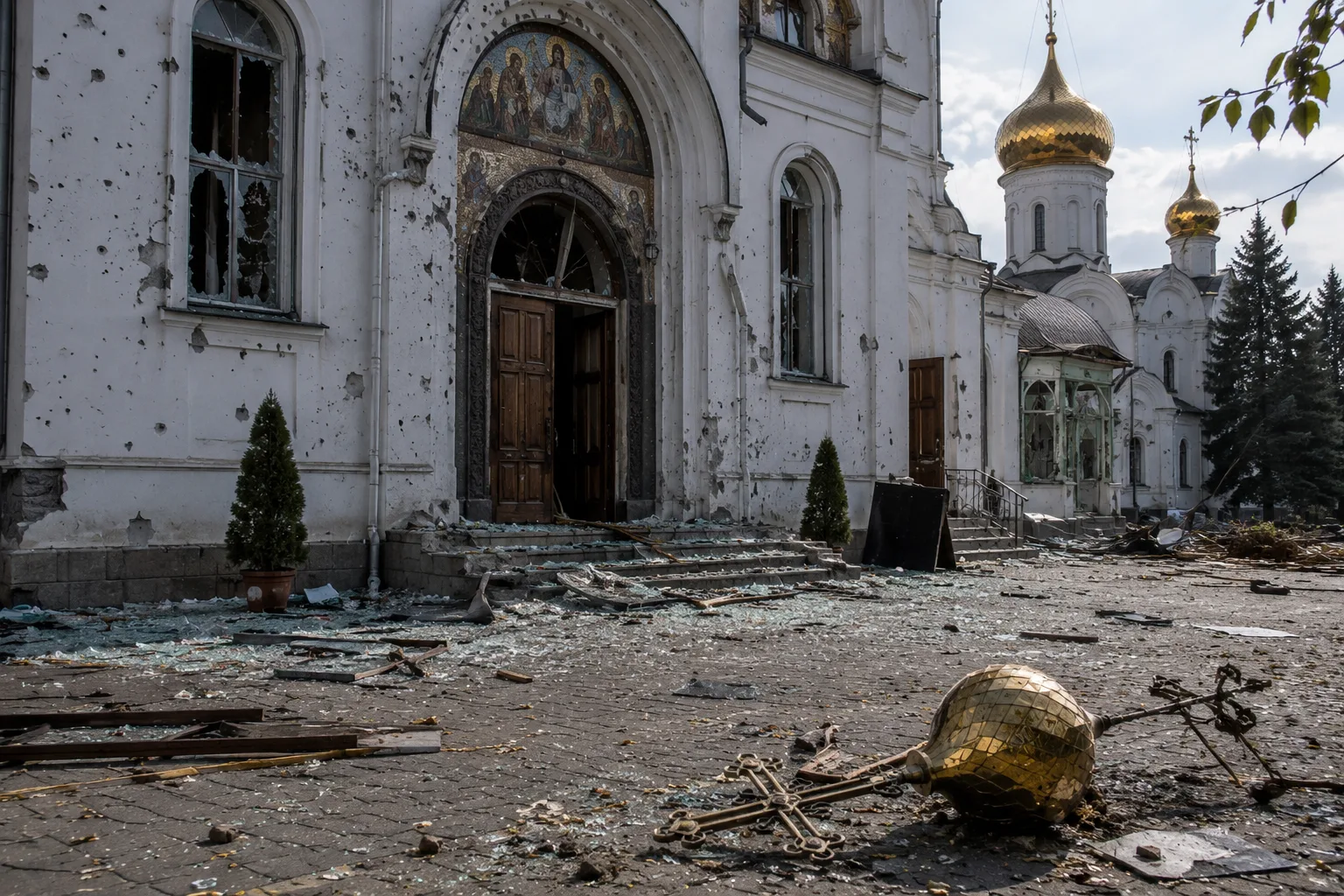 ⛪️ Удар по собору в Горловке во время службы