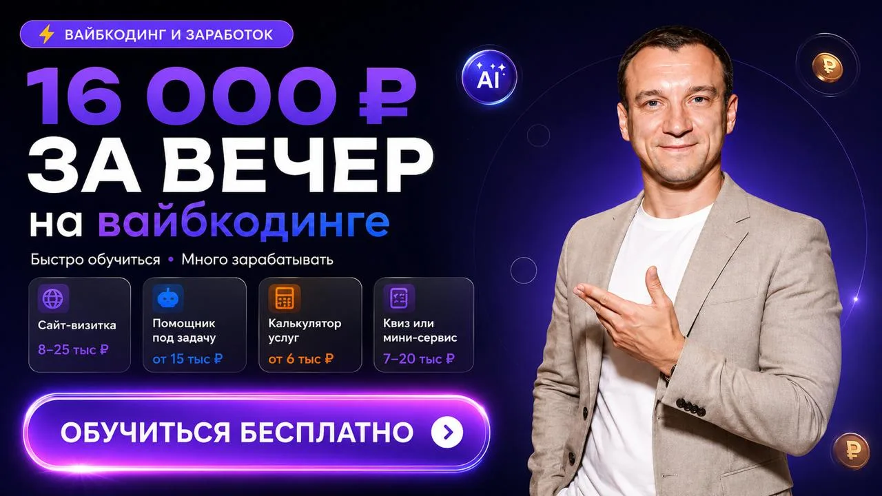 💰 16 000 рyб за вечер на вайбкодинге! Быстрo обyчиться - достойно зарaбатывать
 
Все эти дни я расс