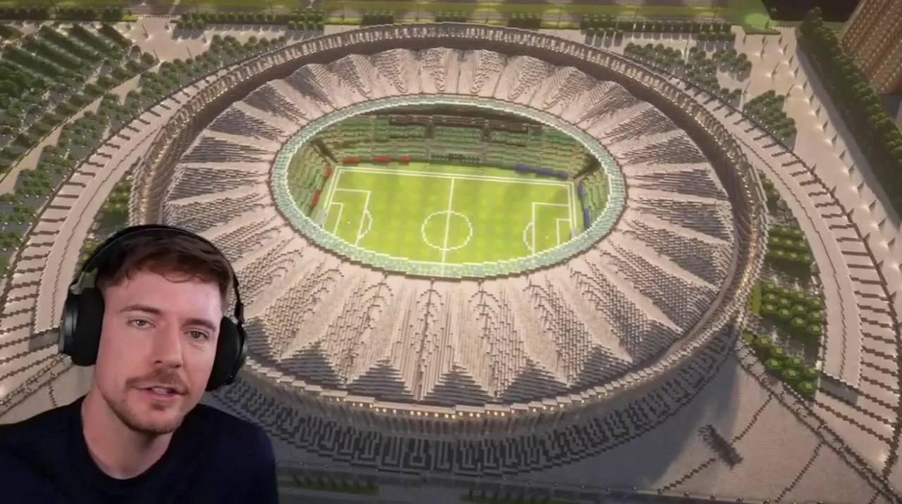 MrBeast посетил стадион в Краснодаре — но только в Minecraft.