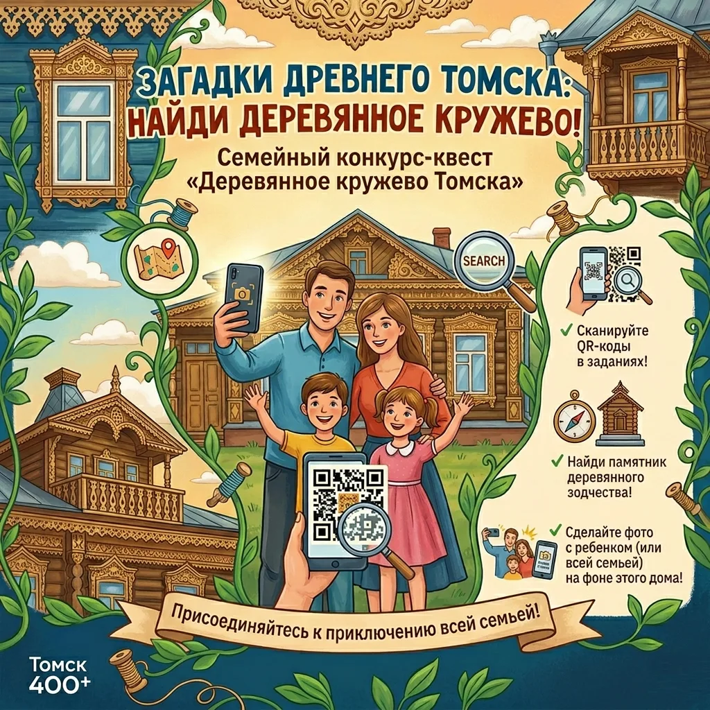 ЗАГАДКИ ДРЕВНЕГО ТОМСКА: НАЙДИ ДЕРЕВЯННОЕ КРУЖЕВО! 🏚️🔍