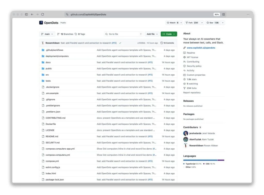 📰 Нанимаем бесплатных ИИ-коллег: вышел OpenDots — открытый аналог Dots от…