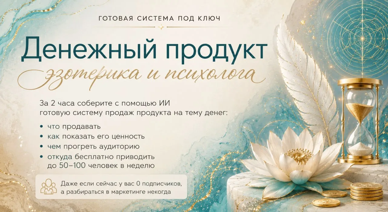 💰 Денежный продукт эзотерика и психолога