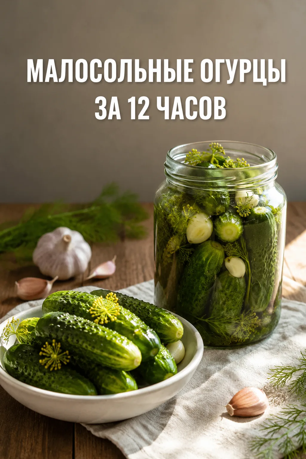МАЛОСОЛЬНЫЕ ОГУРЦЫ ЗА 12 ЧАСОВ. ХРУСТЯЩИЕ, АРОМАТНЫЕ И БЕЗ ЛИШНИХ ХЛОПОТ