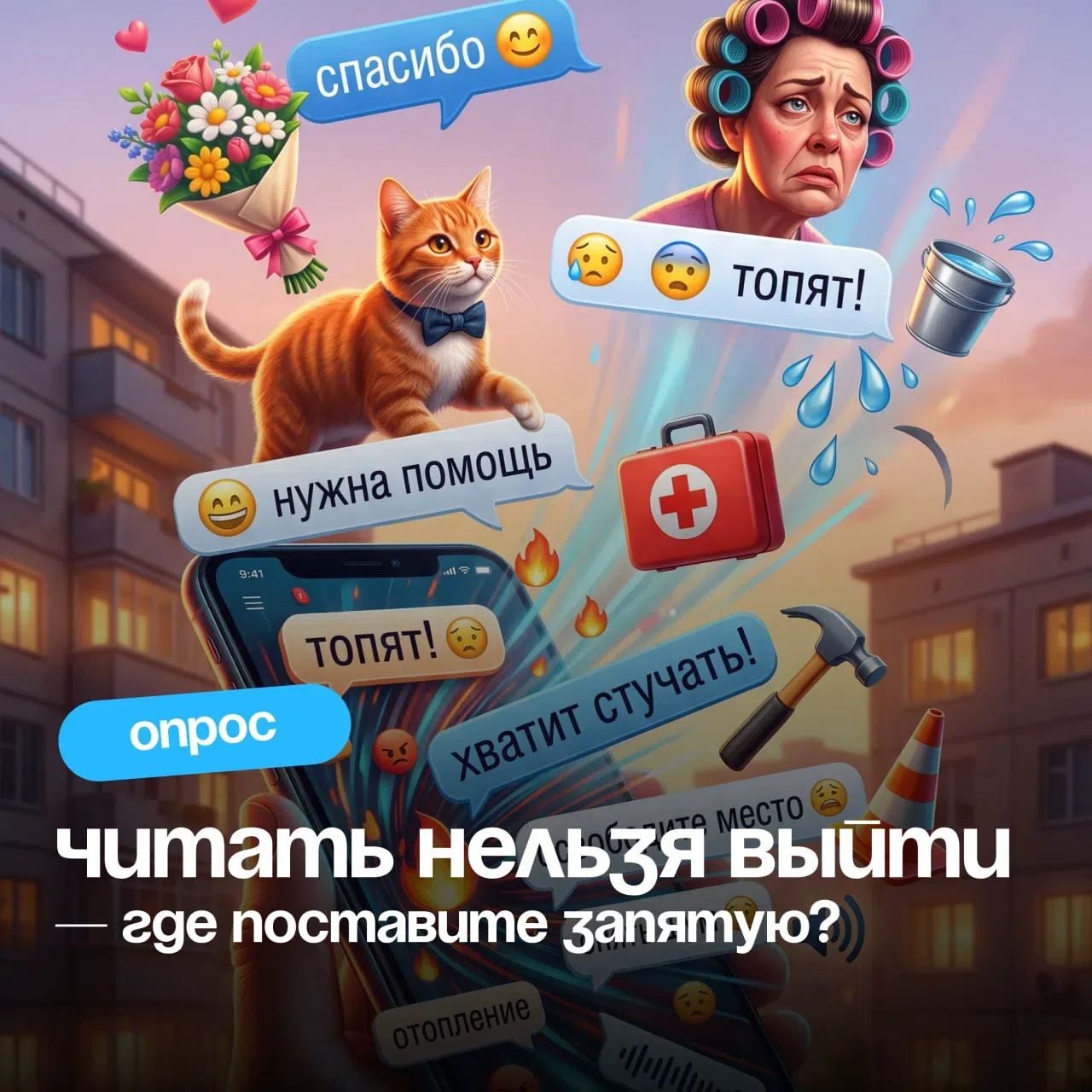 💭Домовый чат — это место, где в три часа ночи ищут сбежавшего кота, утром ругаются из-...