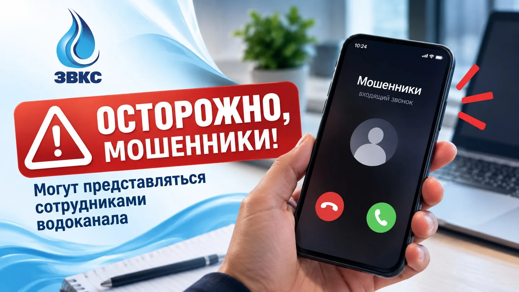 ‼️ Мошенники могут представляться сотрудниками ЖКХ.