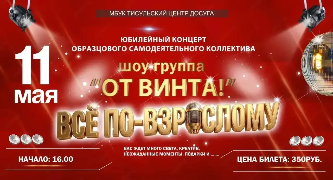 Энергичный и динамичный Юбилейный концерт Образцового коллектива шоу-группа «От  винта!...