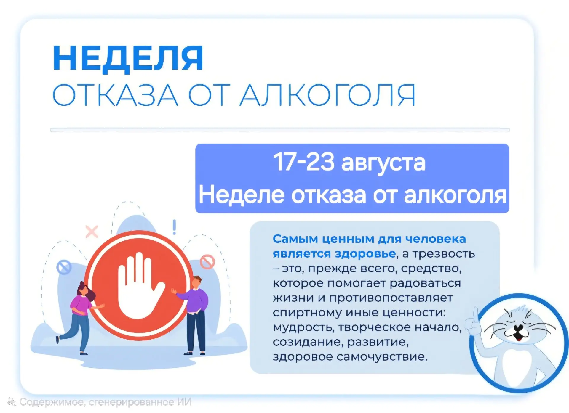 С 17 по 23 августа в России проходит Неделя отказа от алкоголя. Как министр здравоохран...
