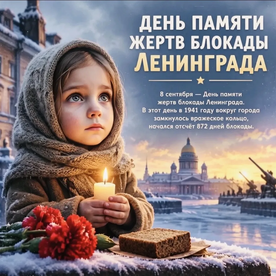 8 сентября — День памяти жертв блокады Ленинграда 🕯️