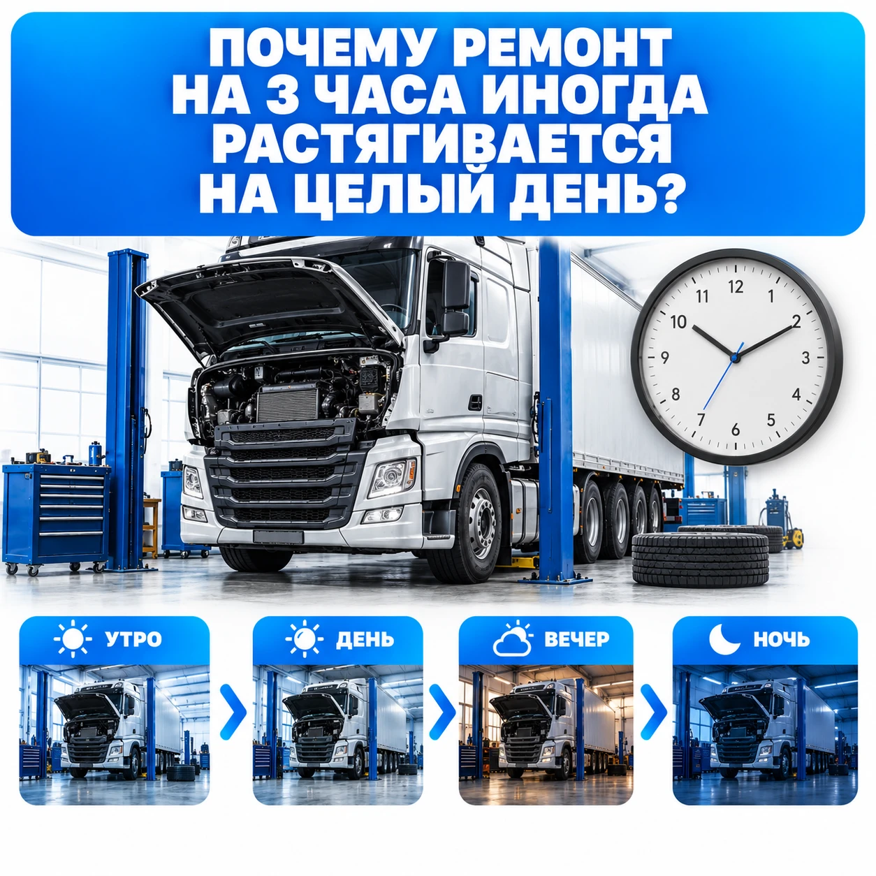 🔧 Из чего на самом деле складывается время ремонта?