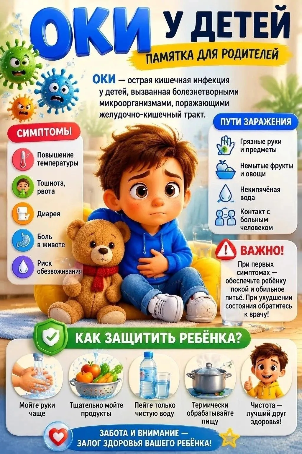 Уважаемые родители! 👋 О самом важном: профилактика кишечных инфекций