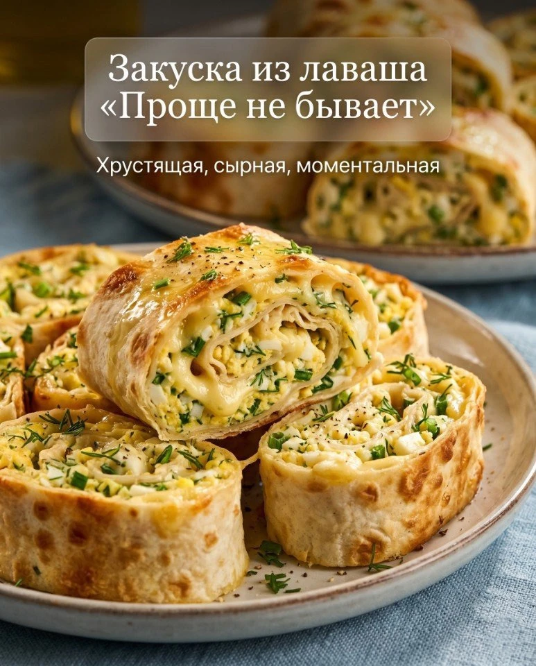 🌯 Закуска из лаваша «Проще не бывает»

Хрустящая, сырная и моментальная 💛 Идеальный вариант для бы