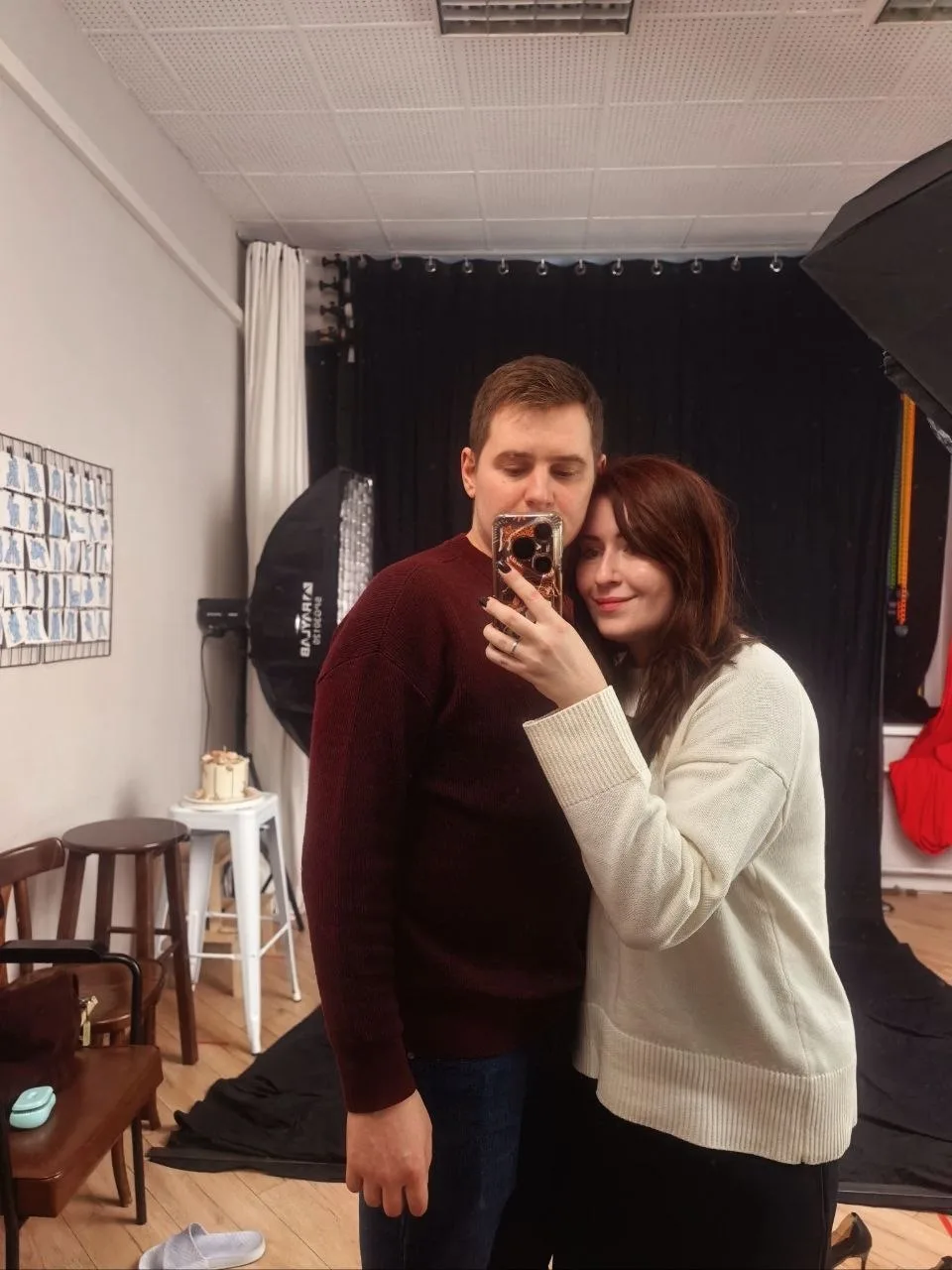 Немного бэкстейджа со съёмки. Мне очень понравилось пространство – светлое, большое, ес...