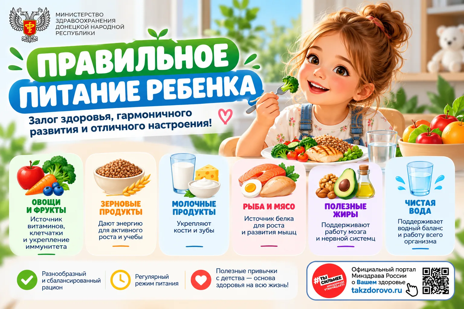 🥗 Здоровье начинается с «тарелки»: урок правильного питания для детей
