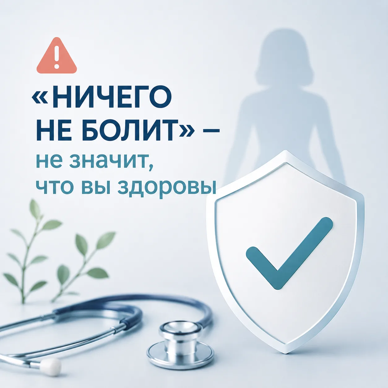 ⚠️ «Ничего не болит» — не значит, что вы здоровы