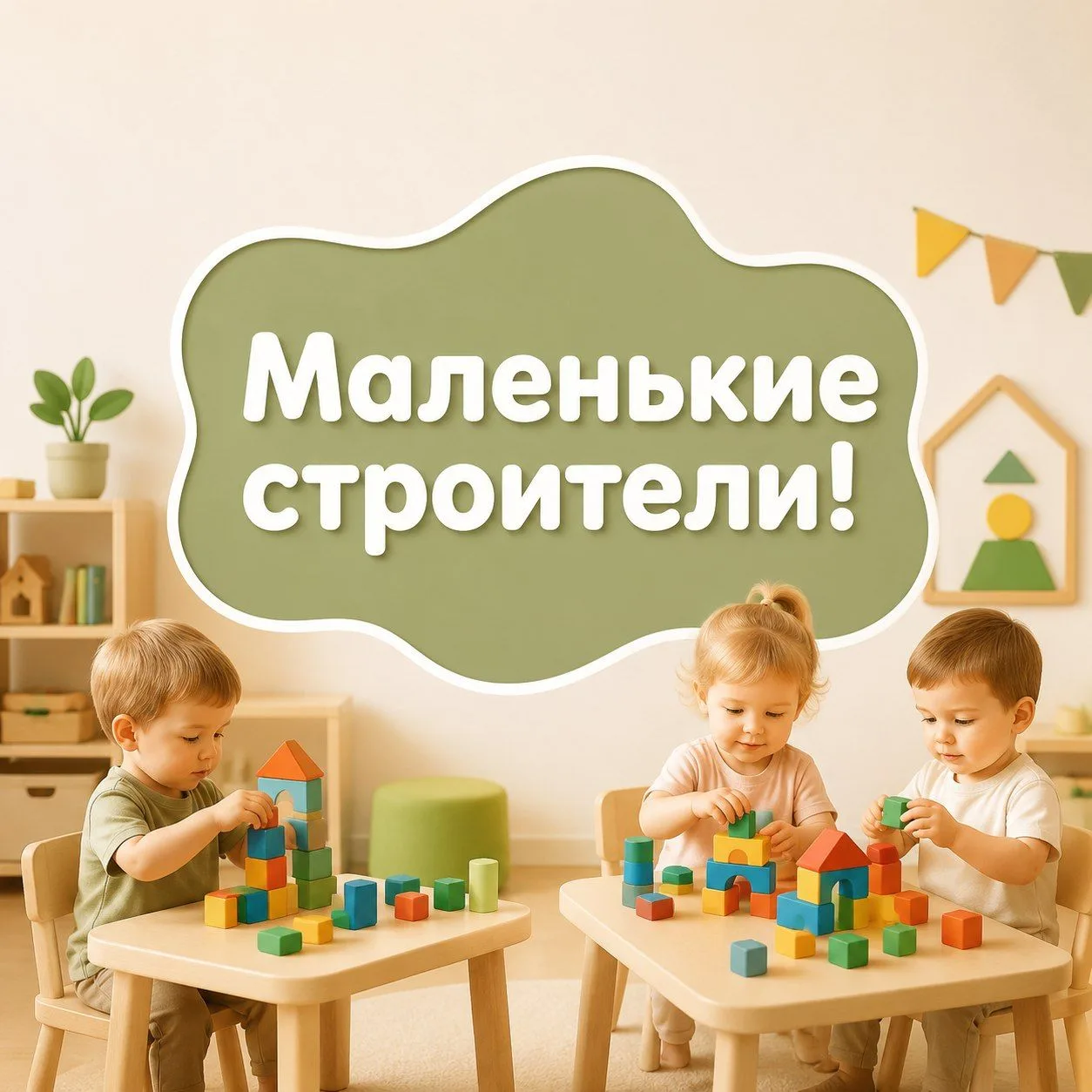 ✅Маленькие строители — большие архитекторы!

Наши самые юные воспитанники (ребята из группы №4) врем