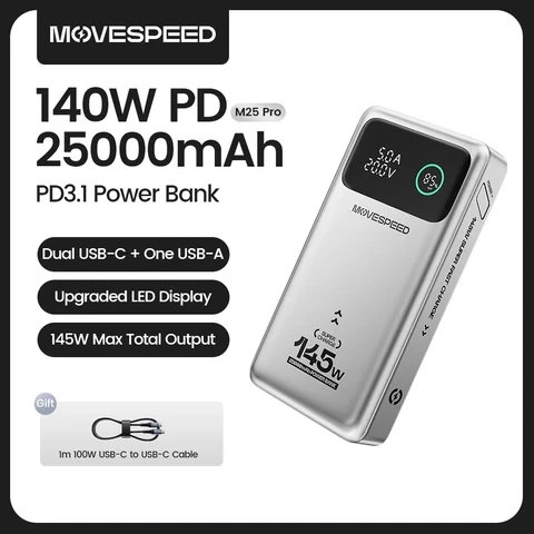 Power Bank MOVESPEED M25 25000 мАч 100 Вт