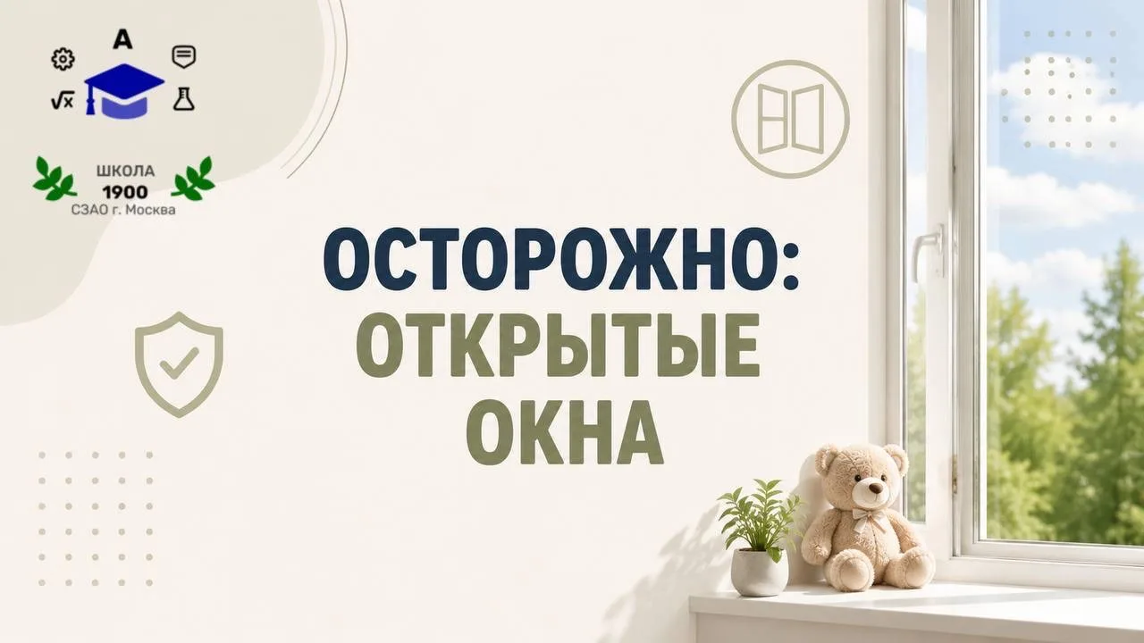 Осторожно, открытые окна. Правила безопасности.