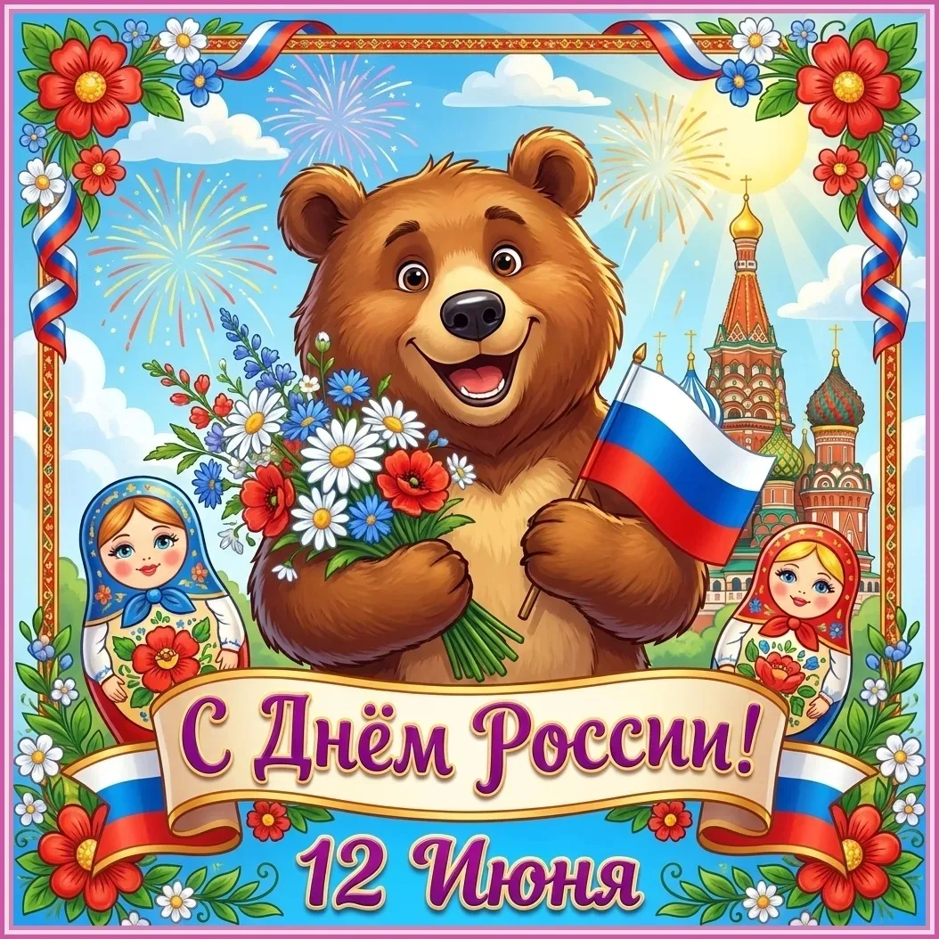 Дорогие педагоги, родители и гости!
Поздравляем вас с Днём  России! Желаем мирного и голубого неба! 