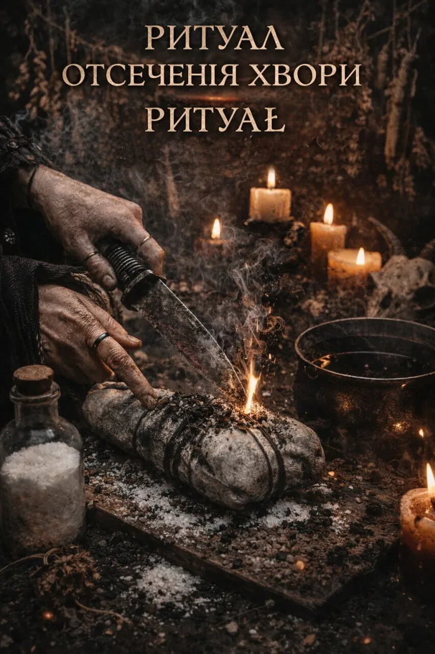 🕯🌑 ОБРЯД
(ОТСЕЧЕНИЕ И ВЫНОС ХВОРИ)

Есть хвори, что приживаются,
в кости входят,
в кровь цепляются