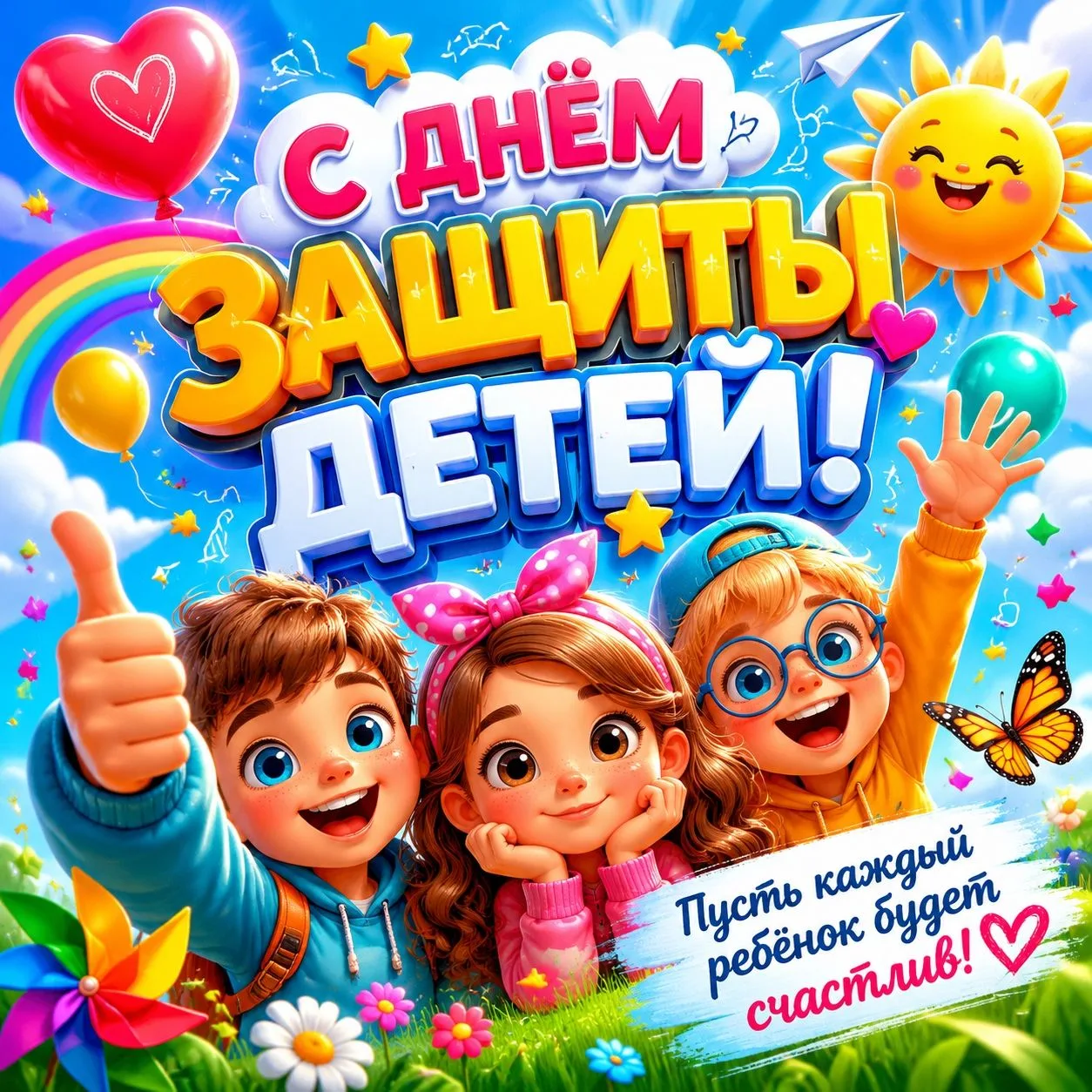 От всей души поздравляем вас с самым светлым праздником — Днём защиты детей!Детство — это удивительн