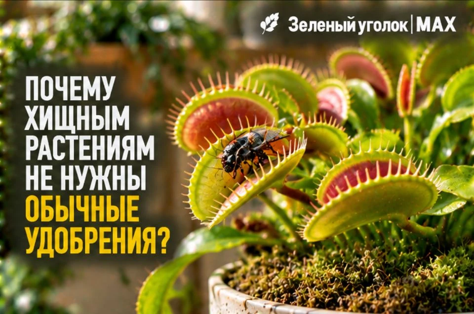 🪰 ПОЧЕМУ ХИЩНЫМ РАСТЕНИЯМ НЕ НУЖНЫ ОБЫЧНЫЕ УДОБРЕНИЯ?