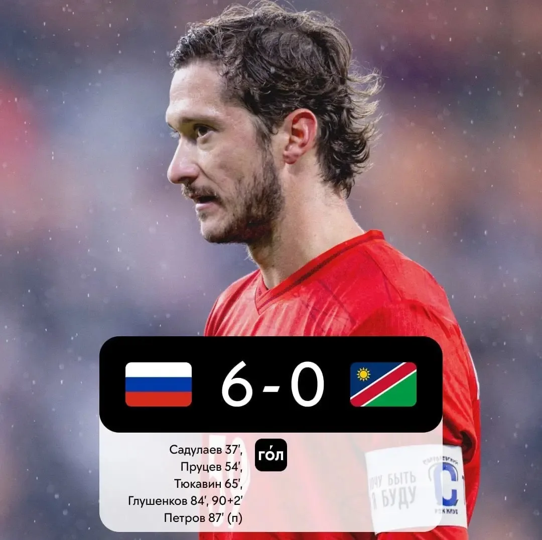 🇷🇺⚽️ Сборная России легко переиграла 121-ю команду рейтинга ФИФА – Намибия даже ни ра...