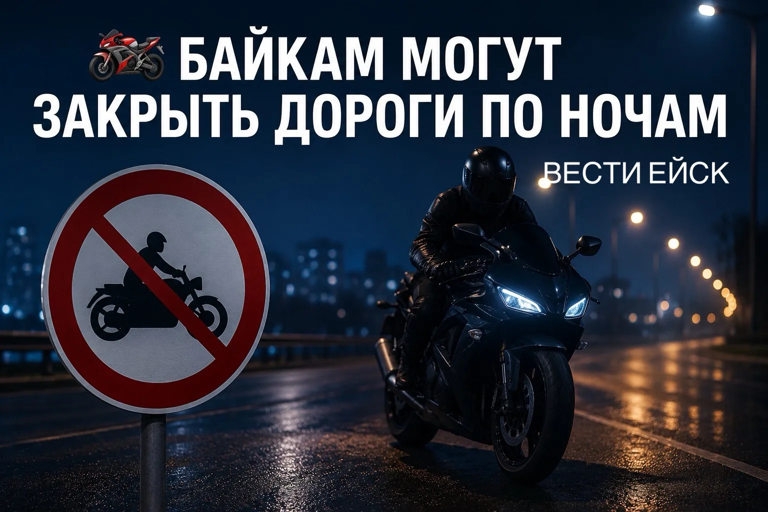🔇 ✖️Запрет на движение мотоциклов и мопедов ночью поддержали в мэрии Краснодара.