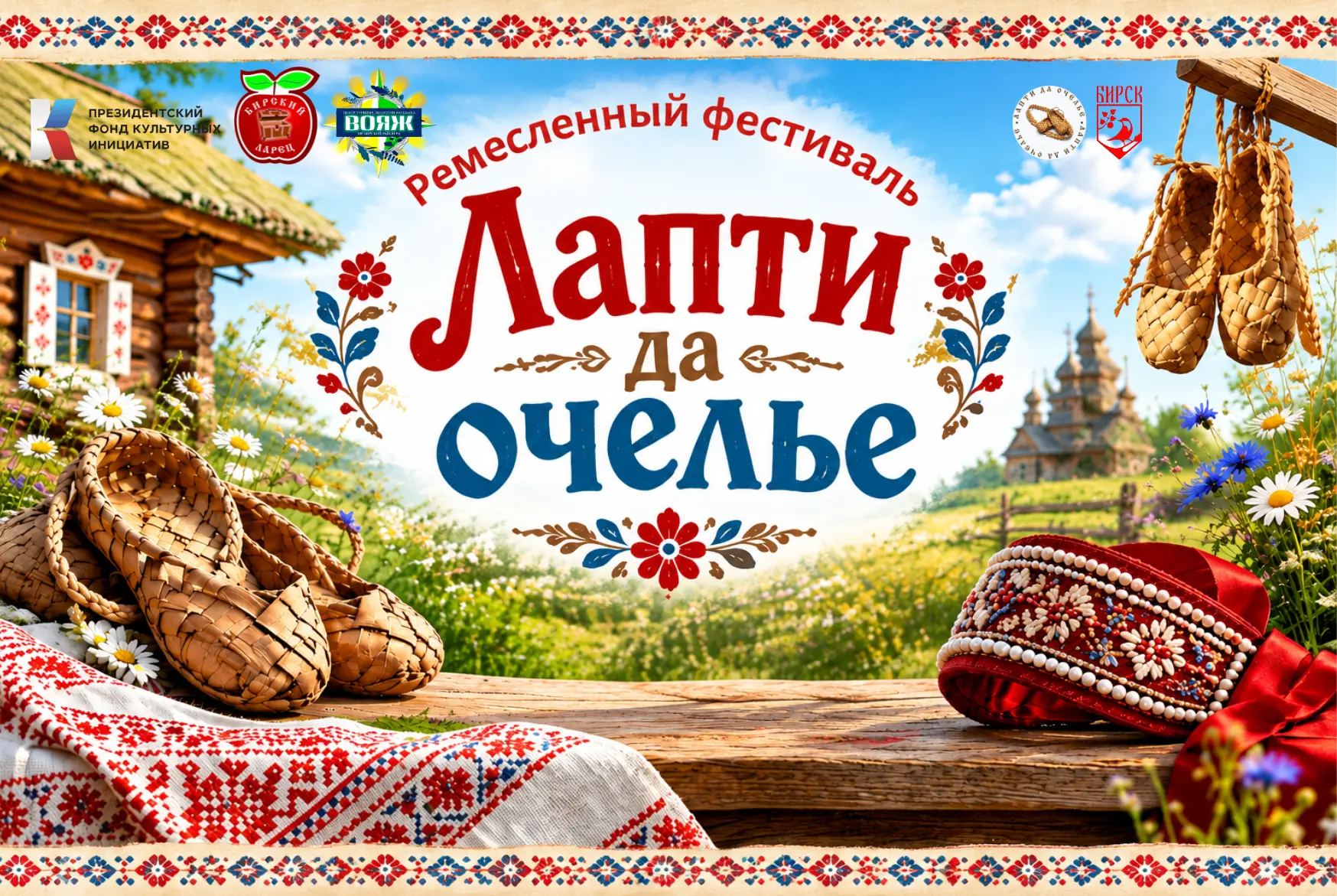 🌿 ✨ Откройте для себя мир народных ремесел: приглашаем на фестиваль «Лапти да очелье»!...