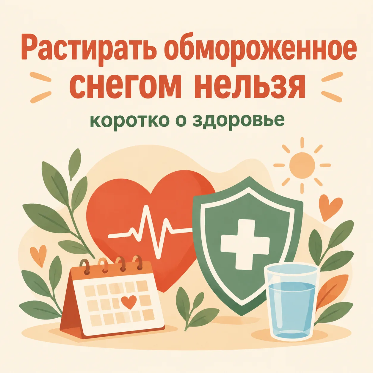 ❄️ Растирать обмороженное снегом нельзя