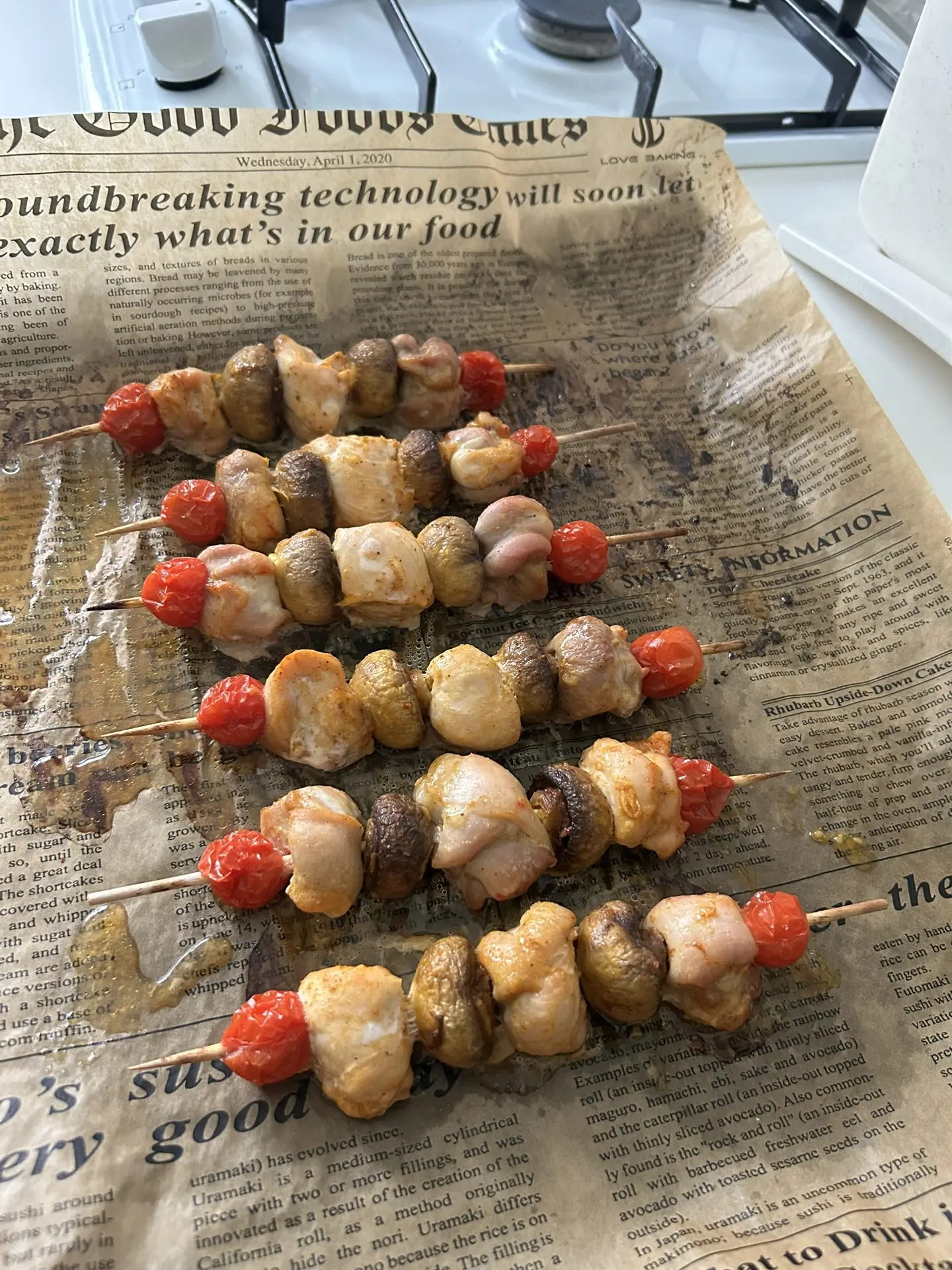 Запекла шашлычки замороженные из 11 серии куриной Санты-Барбары😁