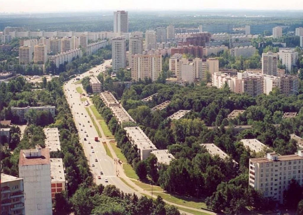 📸 Вид с вертолёта на Центральный проспект, 2001 г.