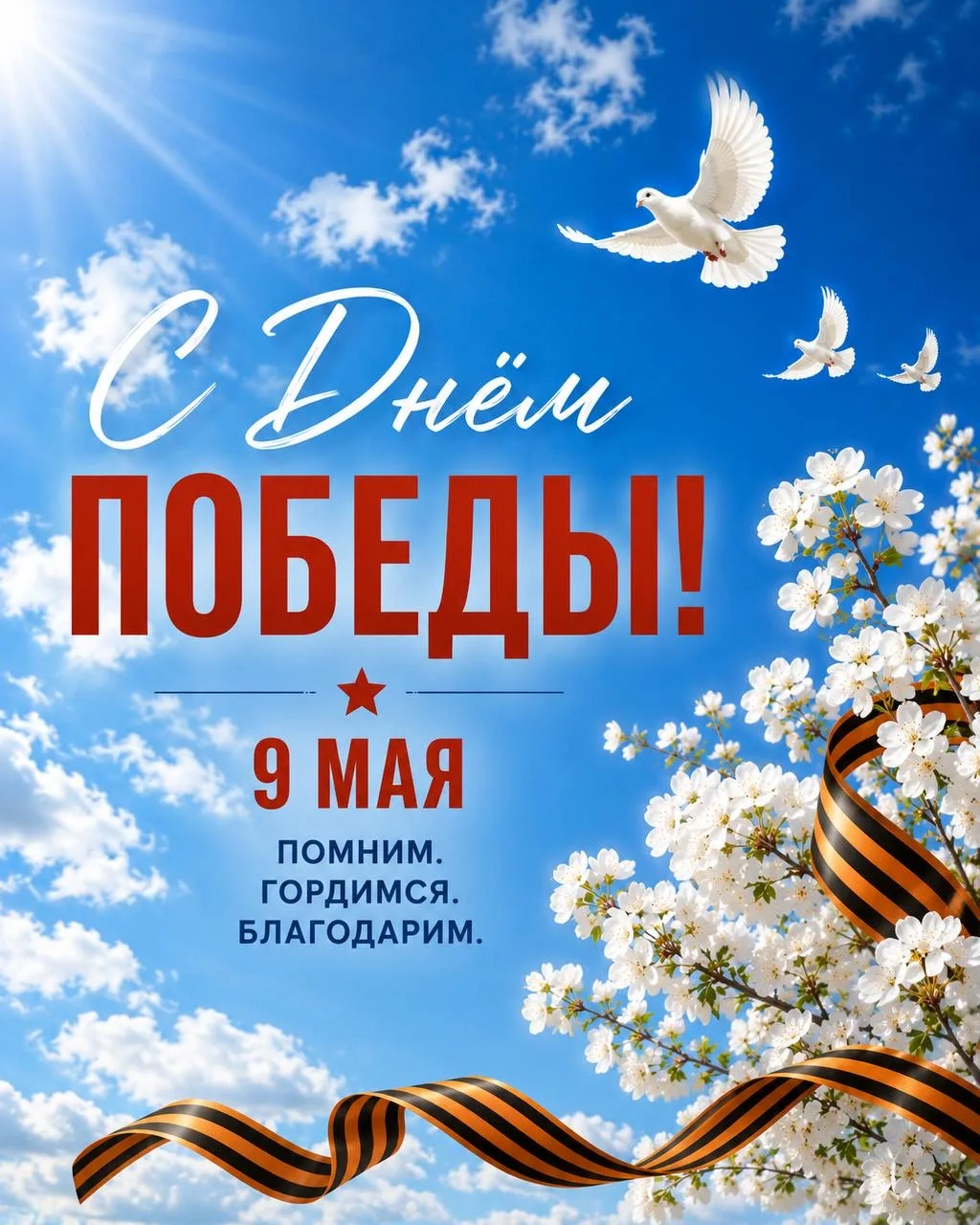 9 Мая — день памяти, мужества и великой благодарности.
Сегодня мы вспоминаем подвиг тех, кто отстоял