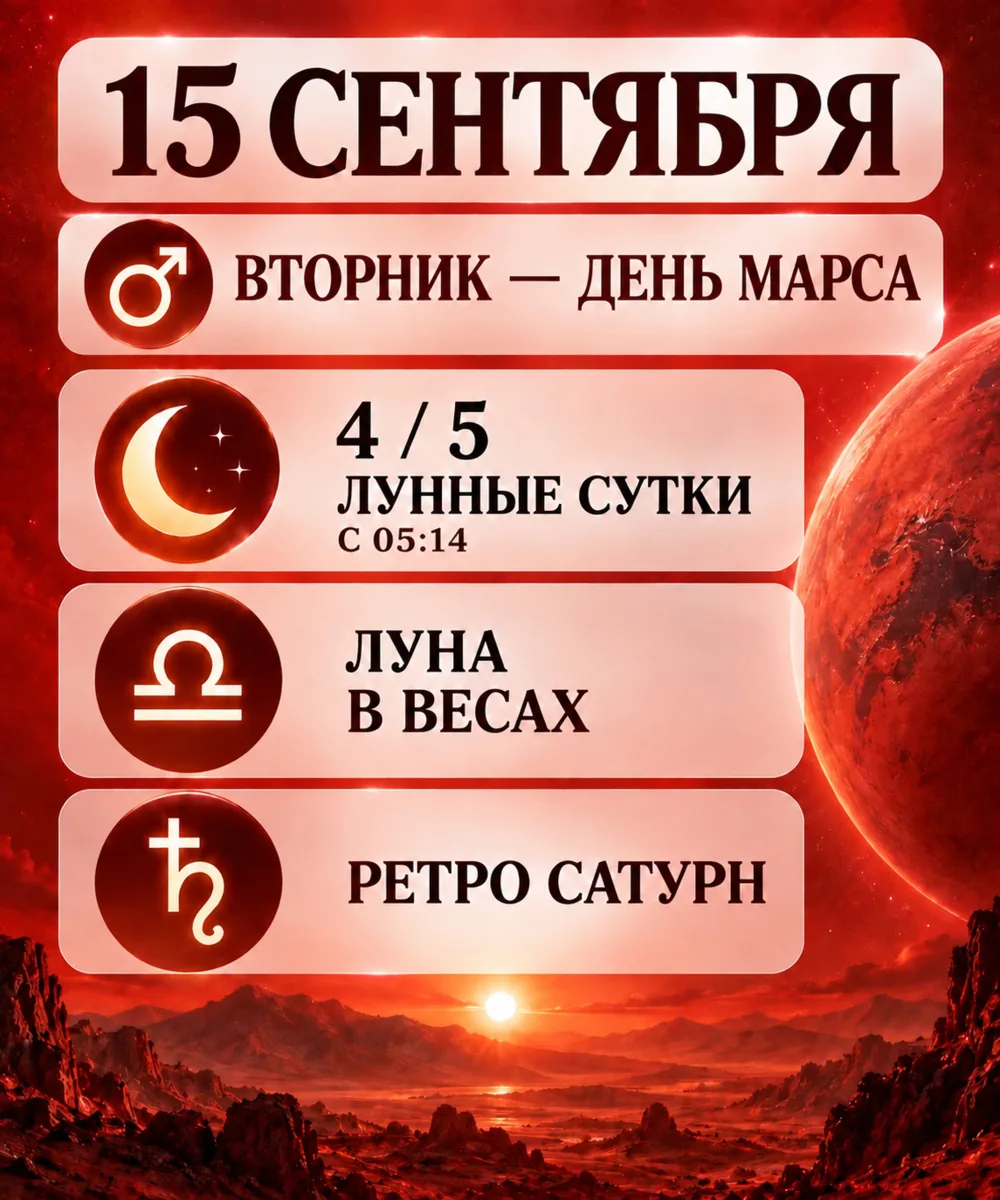 🔥 15 сентября