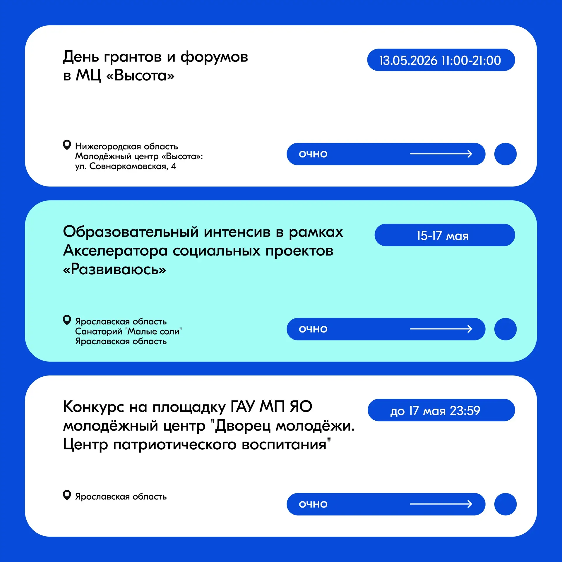 Дайджест региональных мероприятий середины мая ⬇️  ➖ В Республике Карелия с 11 по 14 мая консультаци