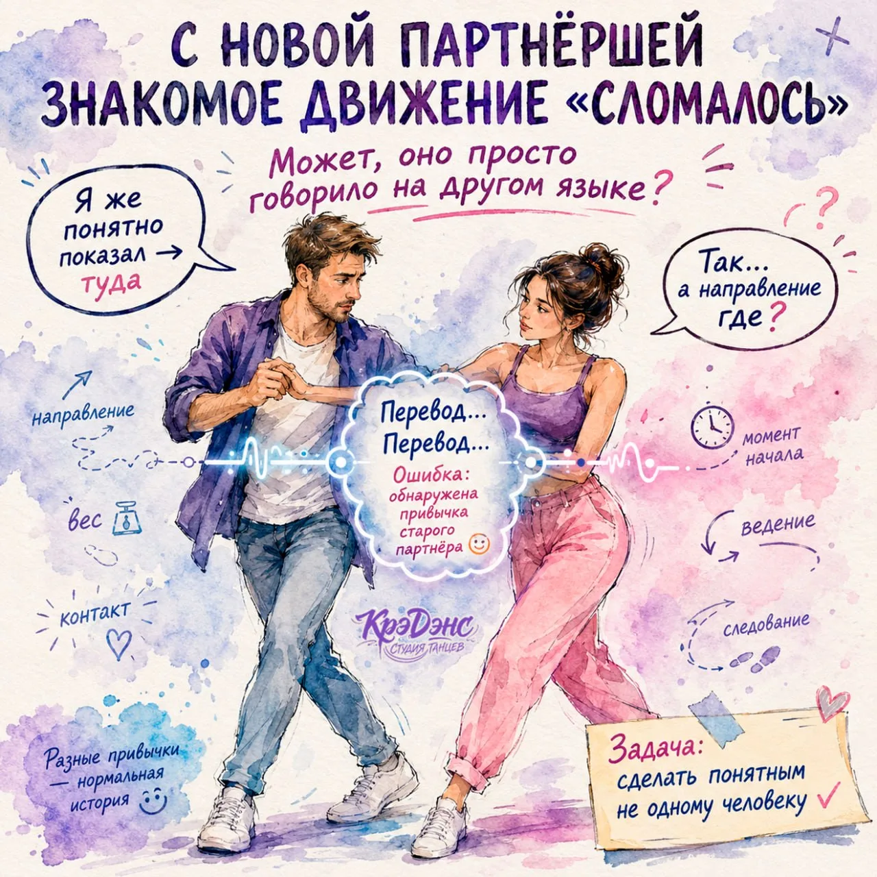 С новой партнёршей знакомое движение вдруг «сломалось» 😳