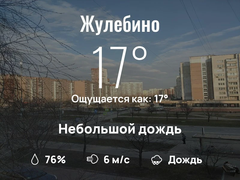 Что с погодой в Жулебино?