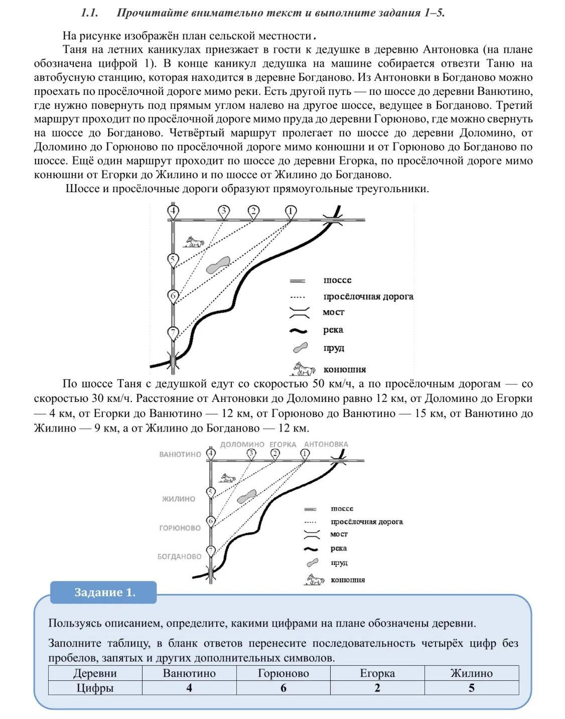 ОГЭ ЗАДАНИЕ 1-5 (ДОРОГИ-2)🛣️