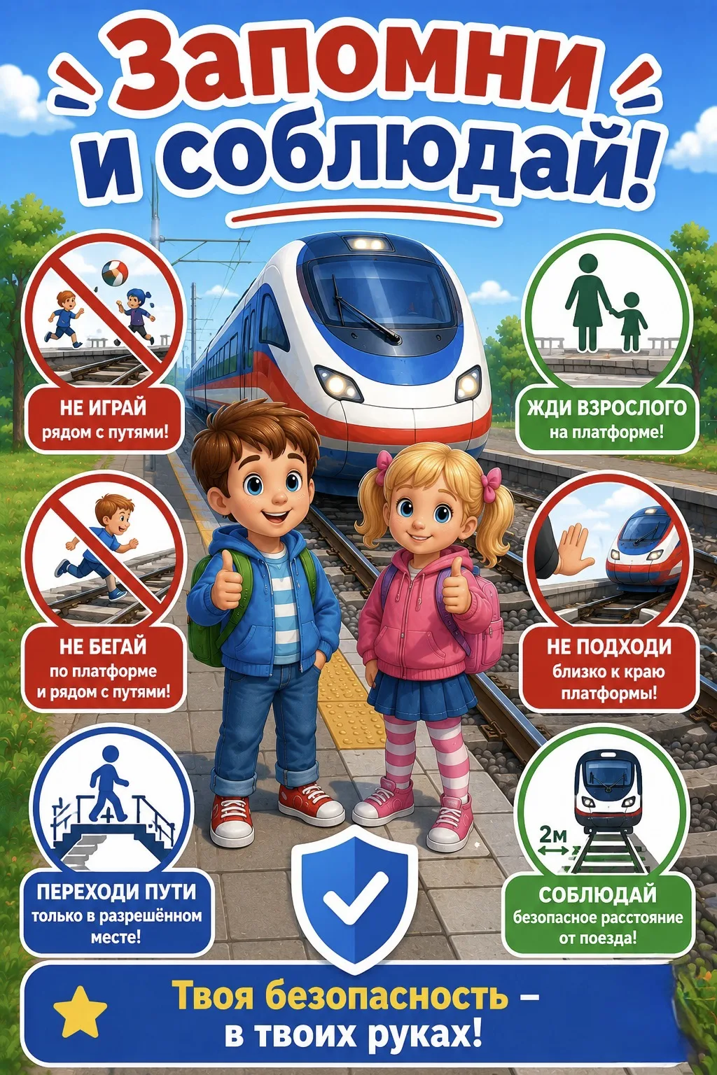 🚉ЖЕЛЕЗНАЯ ДОРОГА-ЗОНА БЕЗОПАСНОСТИ 🚉
🚂 Дорогие родители и ребята! Все мы любим поезда, они больши