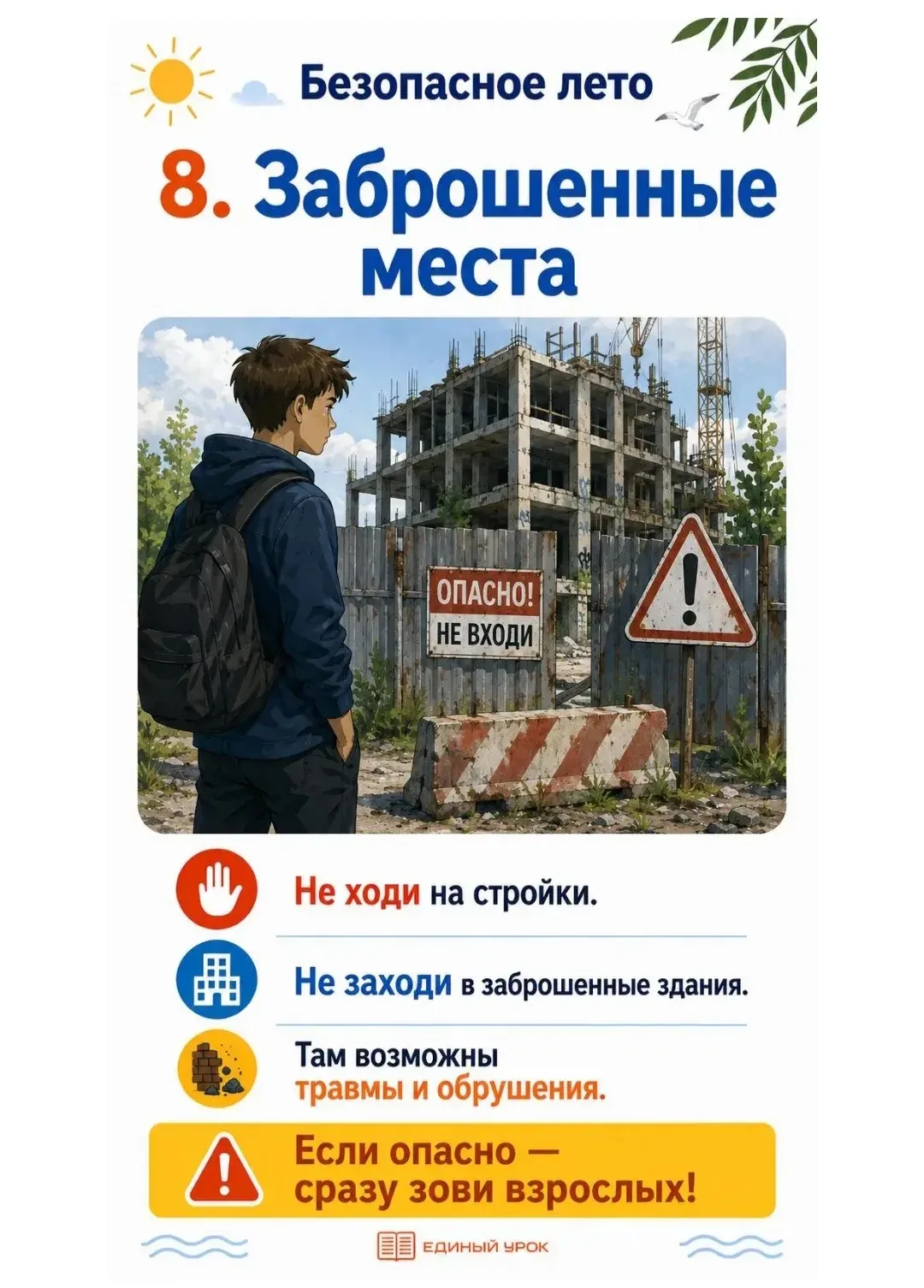 ☀️ Безопасное лето — это просто, если помнить правила.  Эти памятки — для ребят 12–16 лет. Внутри: в