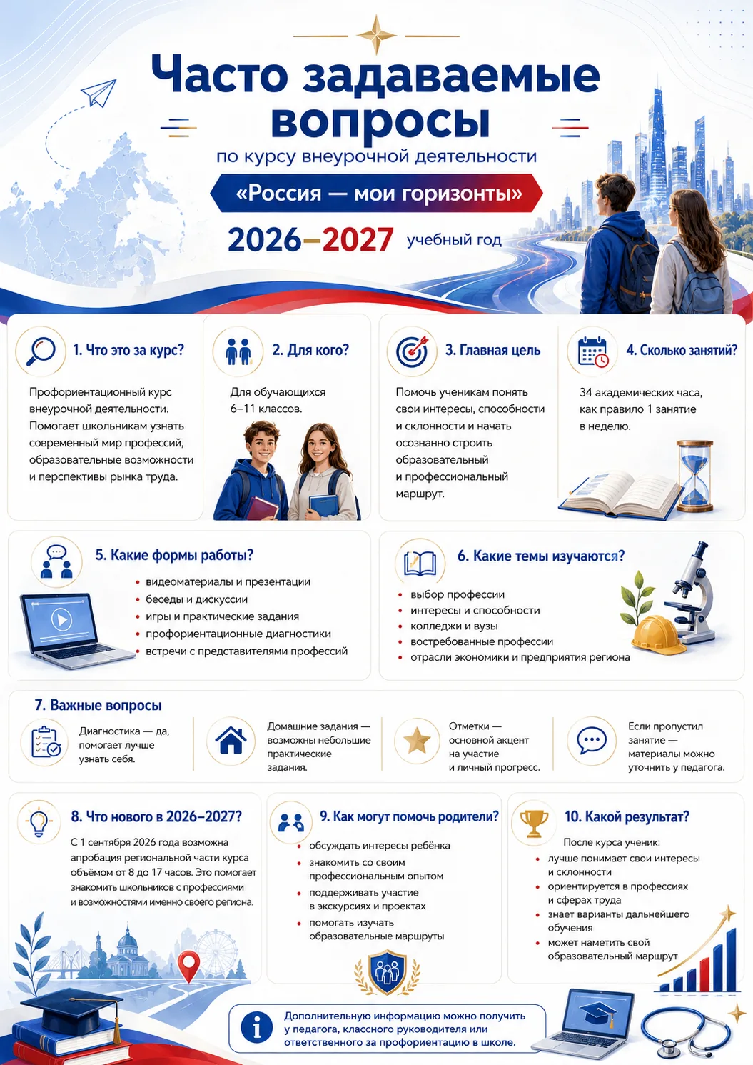 Уважаемые родители и педагоги!
С 1 сентября 2026 года во всех школах страны стартует курс внеурочной