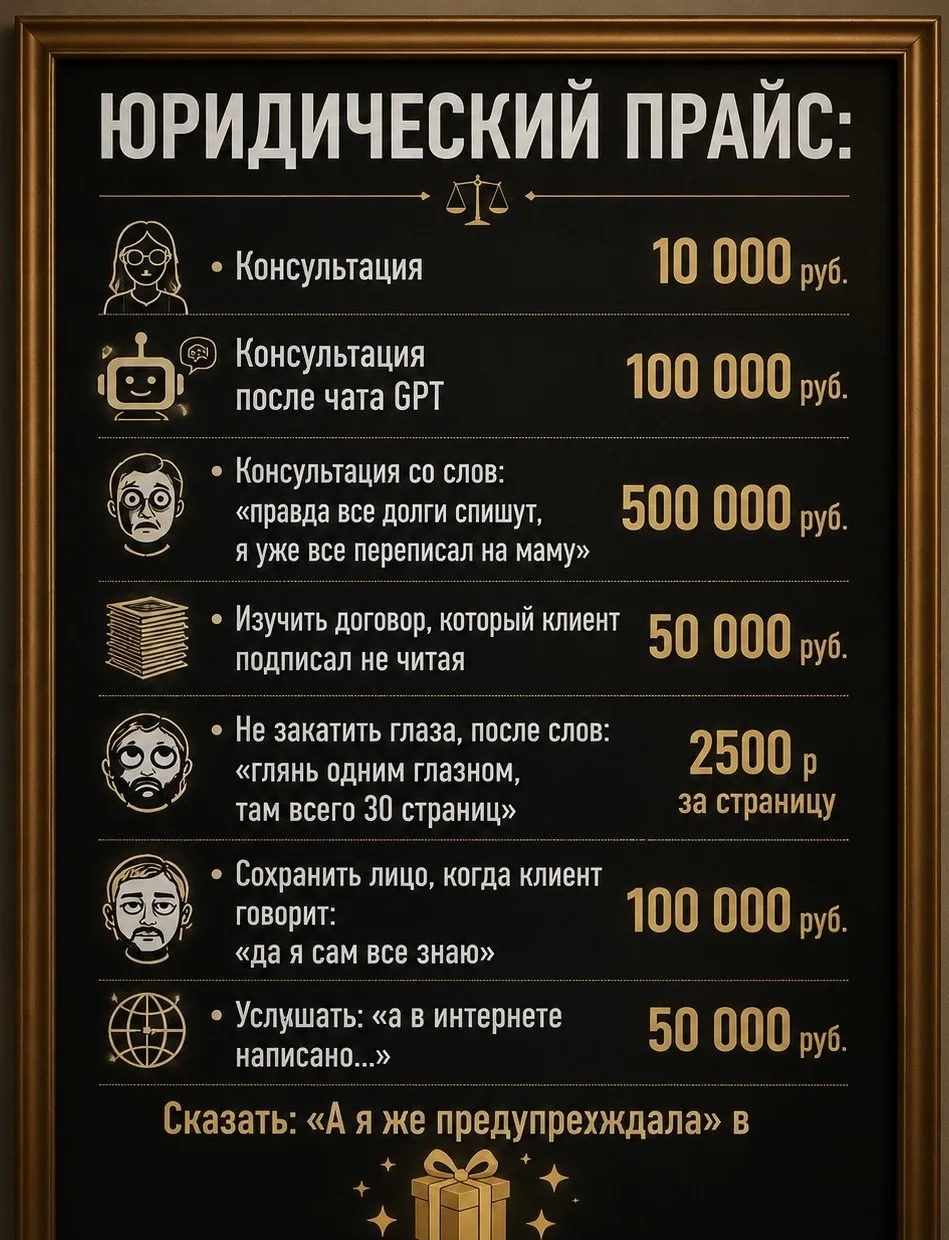 Инструкция: “как увеличить расходы на юриста” 😜

Подписывайтесь!
Вестник-Экспресс 🕊️
https://max.r
